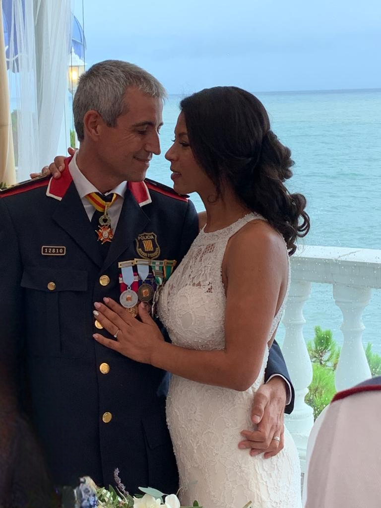 Javier Gámez Martín con su esposa