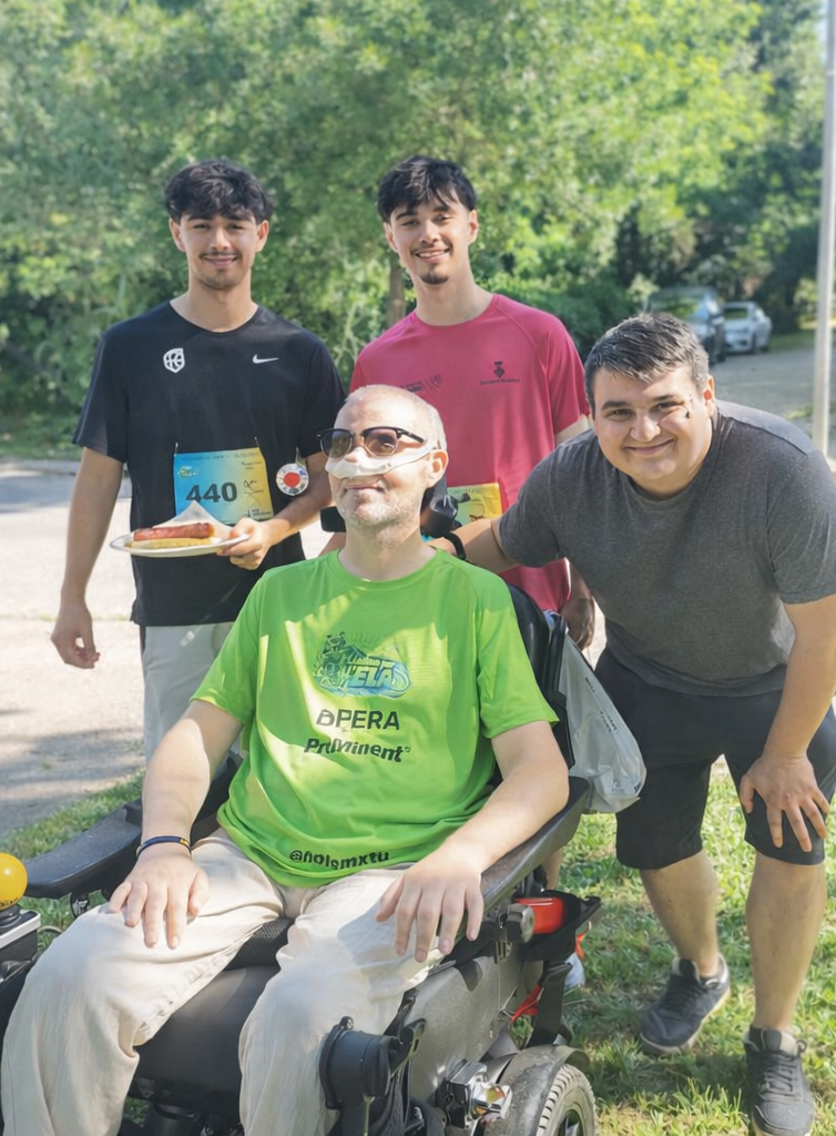 Javier con sus hijos