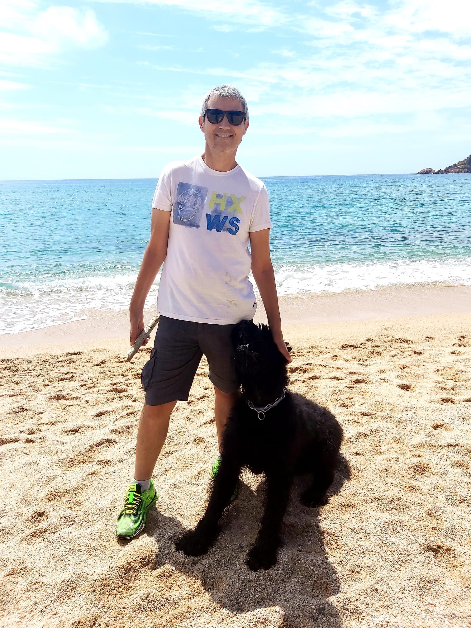 Javier en la playa